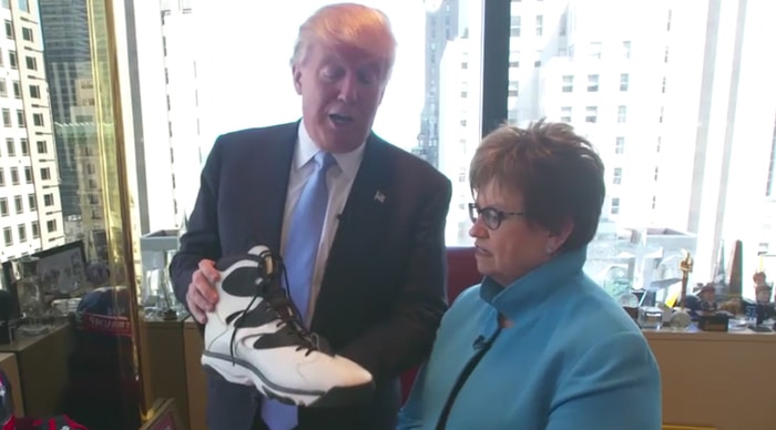 Donald Trump always keeps one of Shaquille O'Neal’s shoes